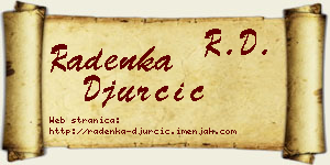 Radenka Đurčić vizit kartica